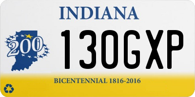 IN license plate 130GXP