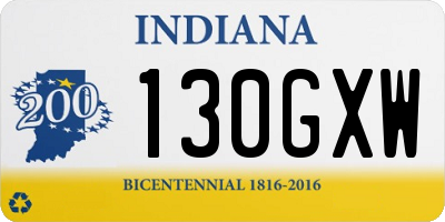 IN license plate 130GXW