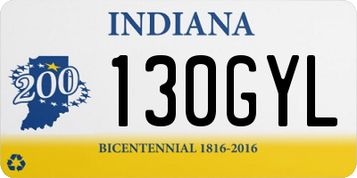 IN license plate 130GYL