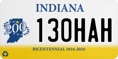 IN license plate 130HAH