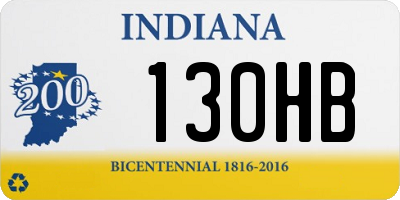 IN license plate 130HB