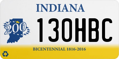 IN license plate 130HBC