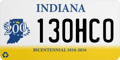 IN license plate 130HCO