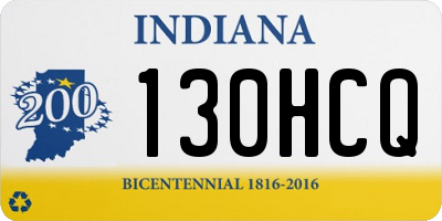 IN license plate 130HCQ