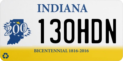 IN license plate 130HDN