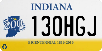 IN license plate 130HGJ