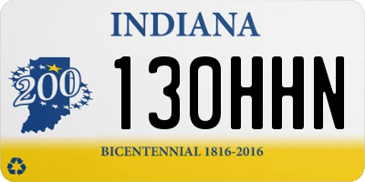 IN license plate 130HHN