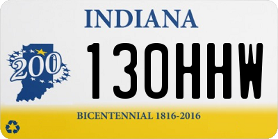IN license plate 130HHW