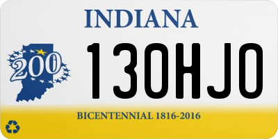 IN license plate 130HJO