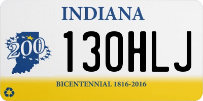 IN license plate 130HLJ
