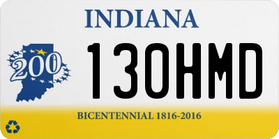 IN license plate 130HMD