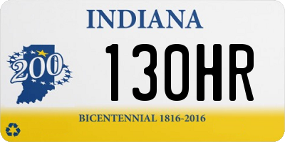 IN license plate 130HR