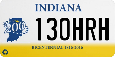 IN license plate 130HRH