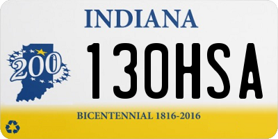 IN license plate 130HSA