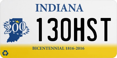 IN license plate 130HST
