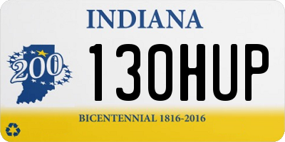 IN license plate 130HUP