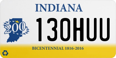 IN license plate 130HUU