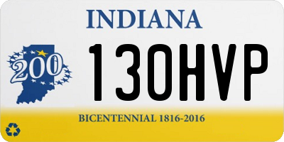 IN license plate 130HVP