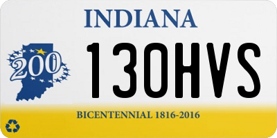 IN license plate 130HVS