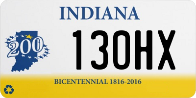 IN license plate 130HX