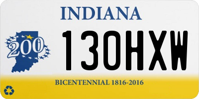 IN license plate 130HXW