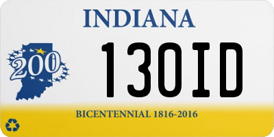 IN license plate 130ID