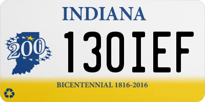 IN license plate 130IEF