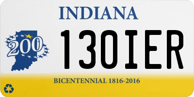 IN license plate 130IER