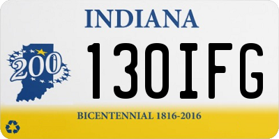 IN license plate 130IFG