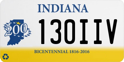 IN license plate 130IIV