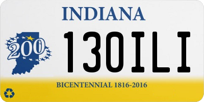 IN license plate 130ILI