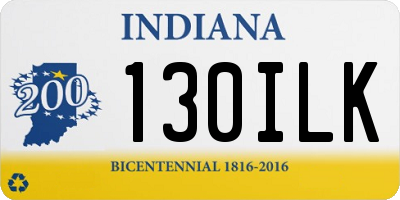 IN license plate 130ILK