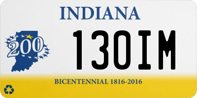 IN license plate 130IM