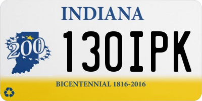 IN license plate 130IPK