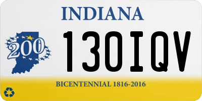 IN license plate 130IQV