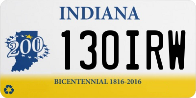 IN license plate 130IRW