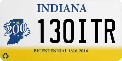 IN license plate 130ITR