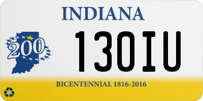 IN license plate 130IU