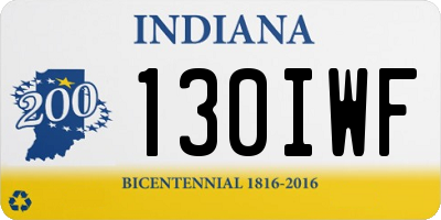IN license plate 130IWF