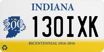 IN license plate 130IXK