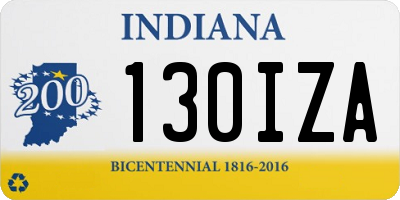 IN license plate 130IZA