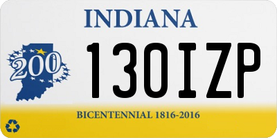 IN license plate 130IZP