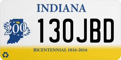 IN license plate 130JBD