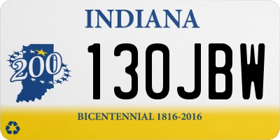 IN license plate 130JBW