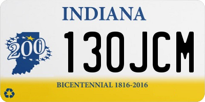 IN license plate 130JCM