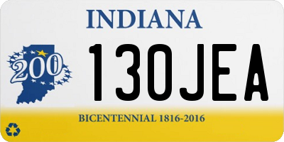 IN license plate 130JEA
