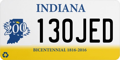 IN license plate 130JED