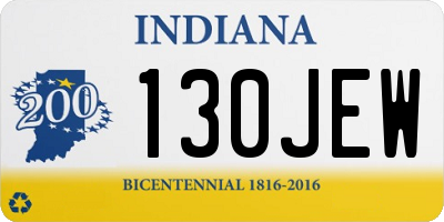 IN license plate 130JEW