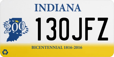 IN license plate 130JFZ