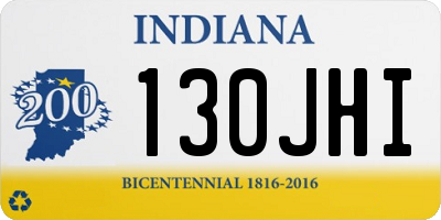 IN license plate 130JHI